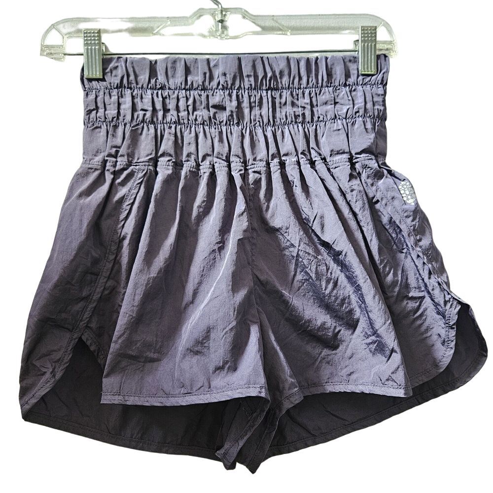 Free People FP Movement The Way Home Shorts Size‎ SP Purple High Waist Lined